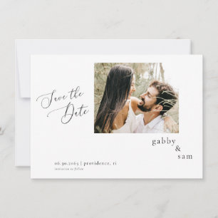 Convite Só Nós Foto Casamento Branco Salve a Data QR