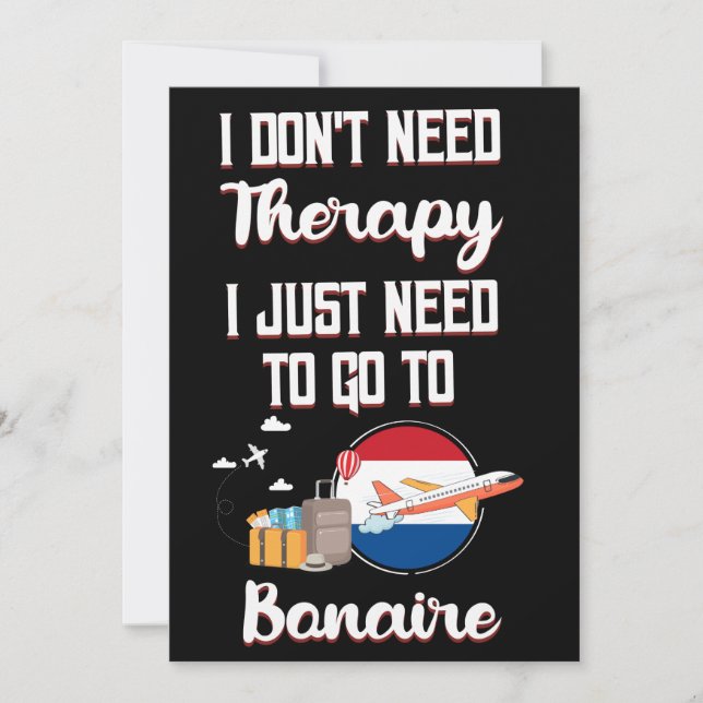 Convite Só Preciso Ir Para Bonaire (Frente)