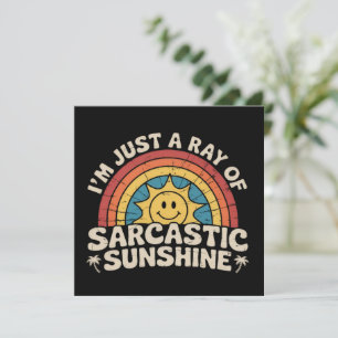 Convite Só um Raio de Humor Sarcástico Sol Sarcasmo