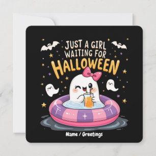 Convite Só Uma Garota Esperando O Verão De Halloween