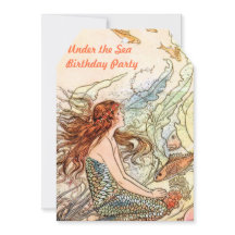 Sob a Festa de aniversário de sereia