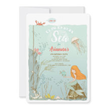 Sob a Festa de aniversário de sereia