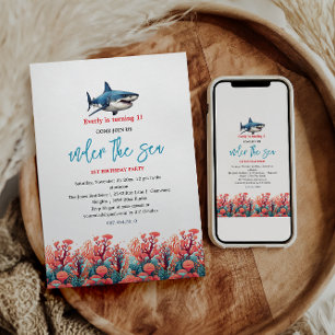 Convite Sob a Parte primeiro aniversario do Mar