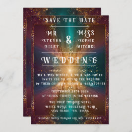 Convite Sob as Estrelas: Uma Celebração do Amor