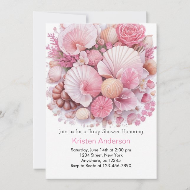 Convite Sob o Chá de fraldas da Garota de Celebração do Se (Frente)