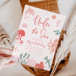 Convite Sob o Chá de fraldas da Garota do Mar