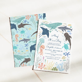 Convite Sob o Chá de fraldas do Sea Boy