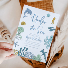 Convite Sob o Chá de fraldas do Sea Boy