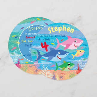 Convite Sob o Mar, 4ª Festa de Aniversário do Tubarão