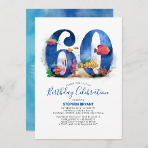 Convite Sob o Mar - Aquário Preso 60º Aniversário