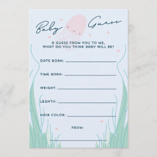 Convite Sob o Mar, Jellyfish Baby Guess