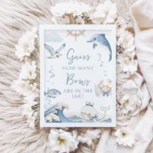 Sob o Mar Oceano Quantos Laços Churrasco de Bebê M