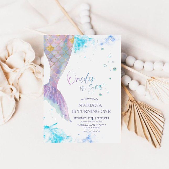 Convite Sob o Mar primeiro aniversario de Escalas do Ocean (Criador carregado)