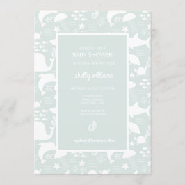 Convite Sob O Padrão De Amigos Do Mar