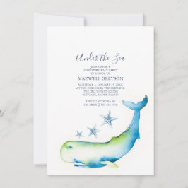 Convite Sob o Partido aniversário de 3 anos do Mar