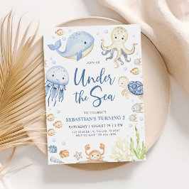 Convite Sob o segundo aniversário de Meninos do Oceano Oce