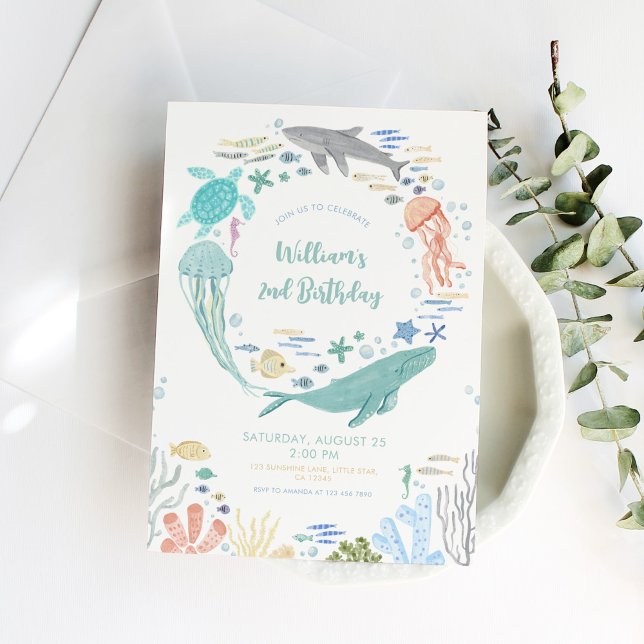 Convite Sob o segundo aniversário do mar (Criador carregado)