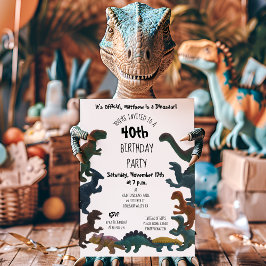 Convite Sobre a Festa de aniversário dos dinossauros dos H