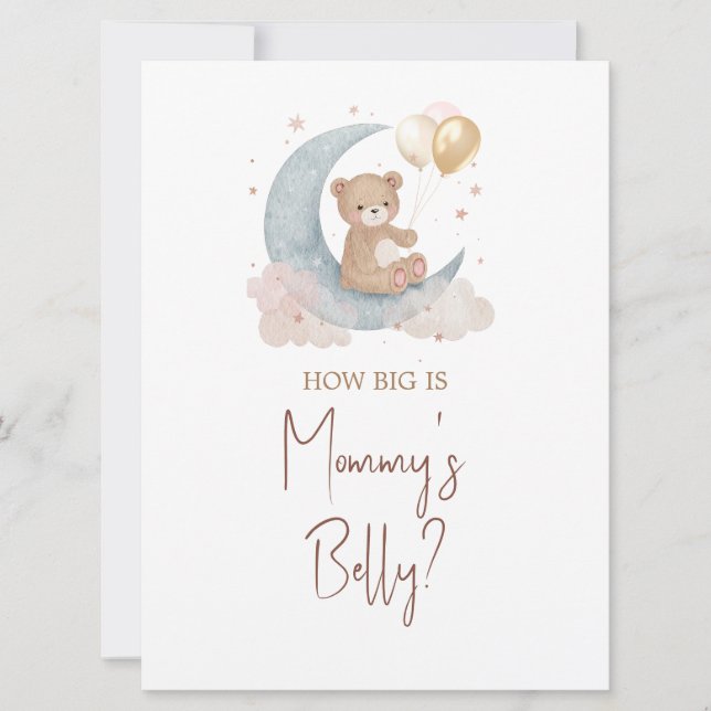 Convite Sobre A Lua Adivinha Qual É O Tamanho Da Cartola D (Frente)