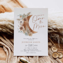 Sobre a Lua Boho Sexo Chá de fraldas Neutro Inv