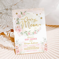 Sobre a Lua | Chá de fraldas Dourado Rosa Esbranqu