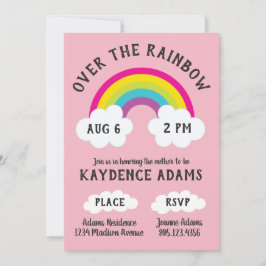 Convite Sobre O Aniversário Do Arco-Íris / Chá