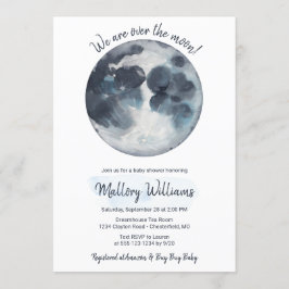 Convite Sobre O Chá de fraldas Da Lua