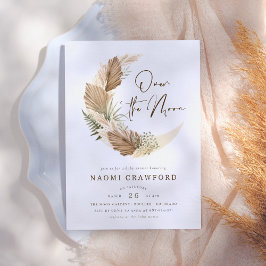 Convite Sobre O Chá de fraldas Da Palma Da Lua E Do Pampas