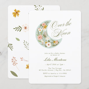 Convite Sobre o Chá de fraldas de flor silvestre
