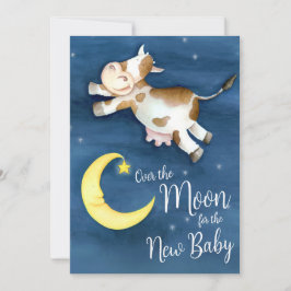Convite Sobre o chá de fraldas de salto da vaca lua