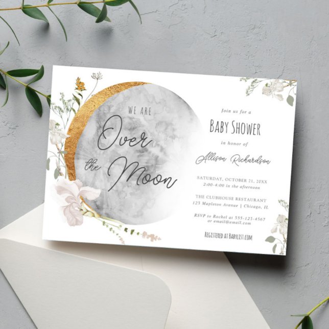 Convite Sobre o chá de fraldas neutro de gênero do boho da (Criador carregado)