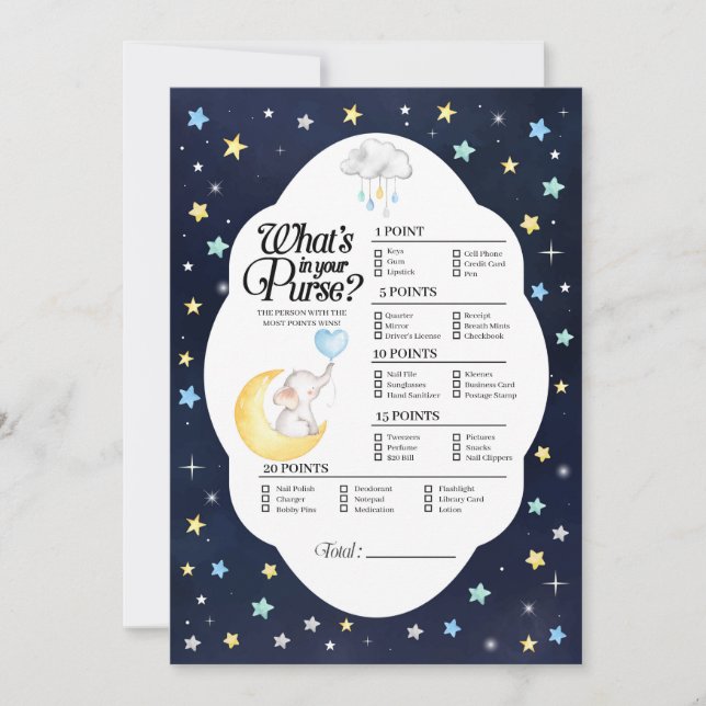 Convite Sobre o Elefante da Lua O que há no seu jogo de bo (Frente)