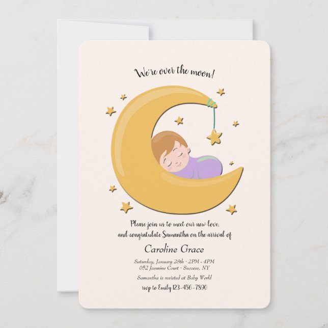 Convite Sobre o Encontro da Lua e Saudação (Frente)