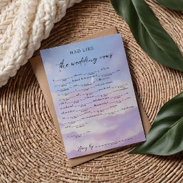 Convite Sobre o Jogo da Libida Bridal do Casamento Vows da