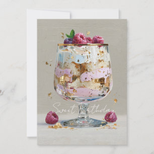 Convite Sobremesa de framboesa com Impasto Elegante  