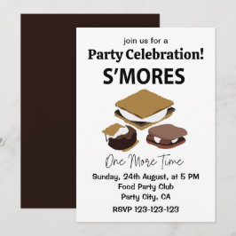 Convite Sobremesa Smores S'mores Mais Uma Vez Smore