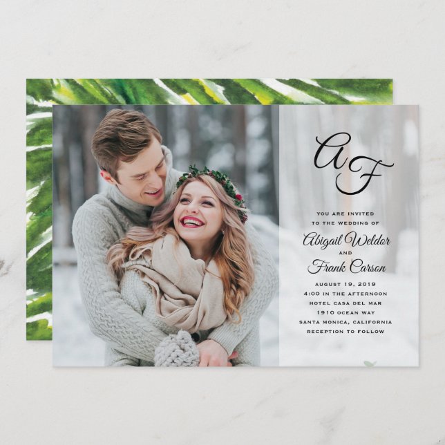 Convite Sobreposição da pasta de fotos (Frente/Verso)