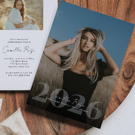 Convite Sobreposição de Foto de Ano de Formatura Elegante