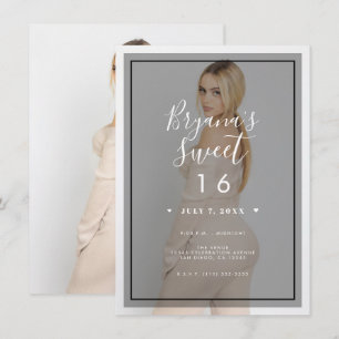 Convite Sobreposição de Tinta de Foto Escura 3 Moderno Min