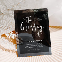 Sobreposição Preta e Branca Moderna | Casamento Fo