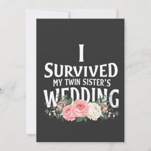 Convite Sobrevivi aos Casais de casamento da minha irmã gê