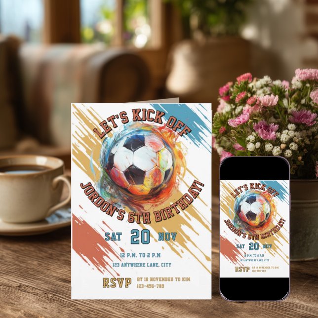 Convite Soccer  (Criador carregado)