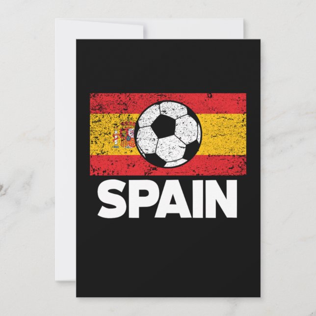 Convite Soccer Ball Spain Flag Football Player 2021 Gift (Frente)