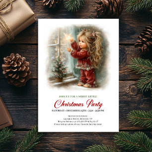 Convite Social de Natal Arte Mínima de Cena de Fer