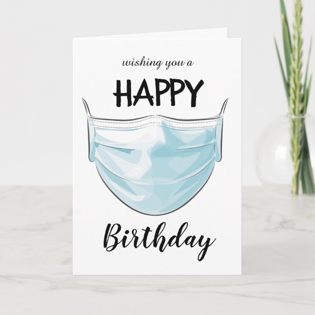 Convite Social Distance Happy Birthday card (Frente)
