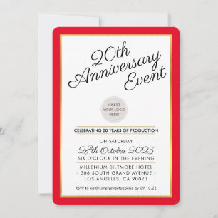 Convite SOCIEDADE ANIVERSARY PARTE moderna negócios ouro v