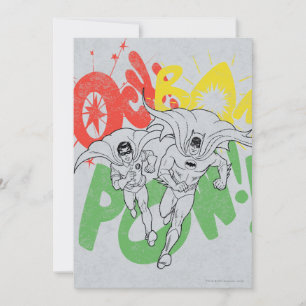 Convite SOCK BAM POW Batman e Robin