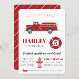 Convite Soe a Festa de aniversário do trem de fogo do alar