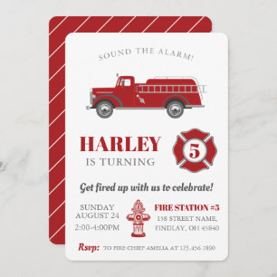 Convite Soe a Festa de aniversário do trem de fogo do alar