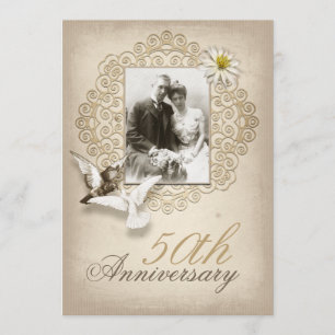 convite sofisticado de aniversário de casamento